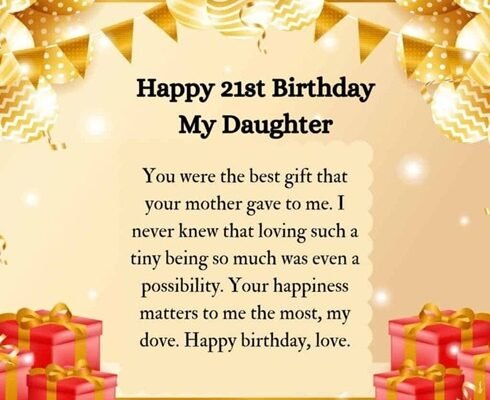 happy 21st birthday daughter